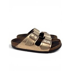BIRKENSTOCK Arizona Silver Soft Footbed Sandals Women's Size 39 US 8.5